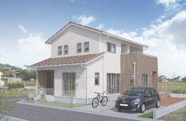 ハウスメーカーからの依頼で制作した住宅の建築パース